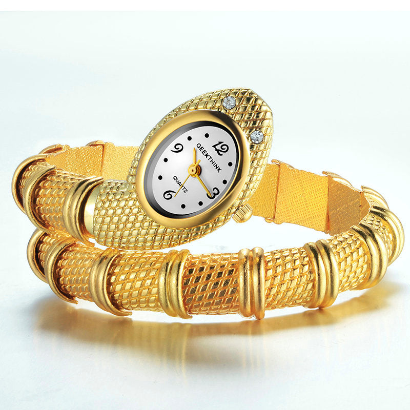 Women's Watch Bracelet Gold snake Watch