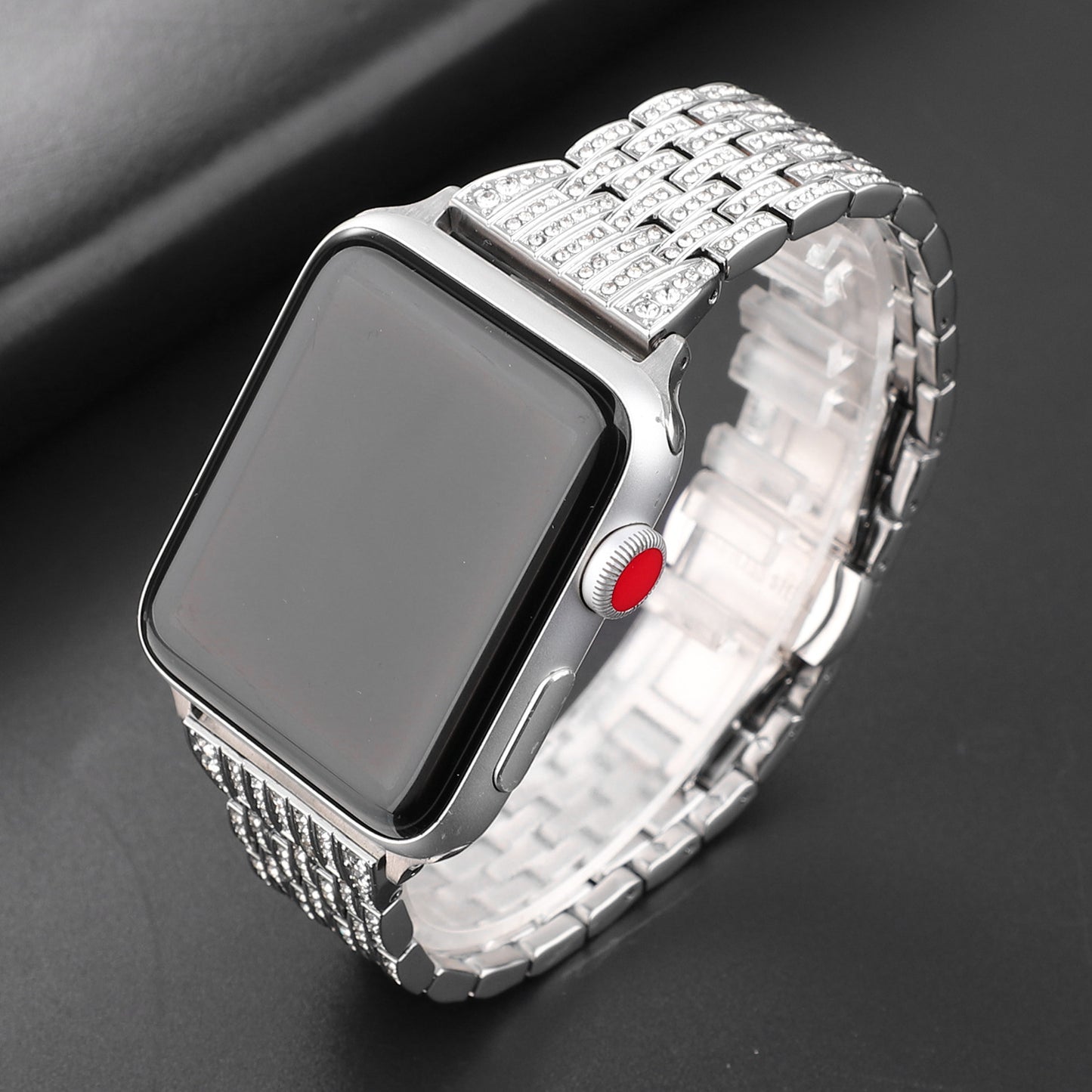 Stainless steel diamond watch strap