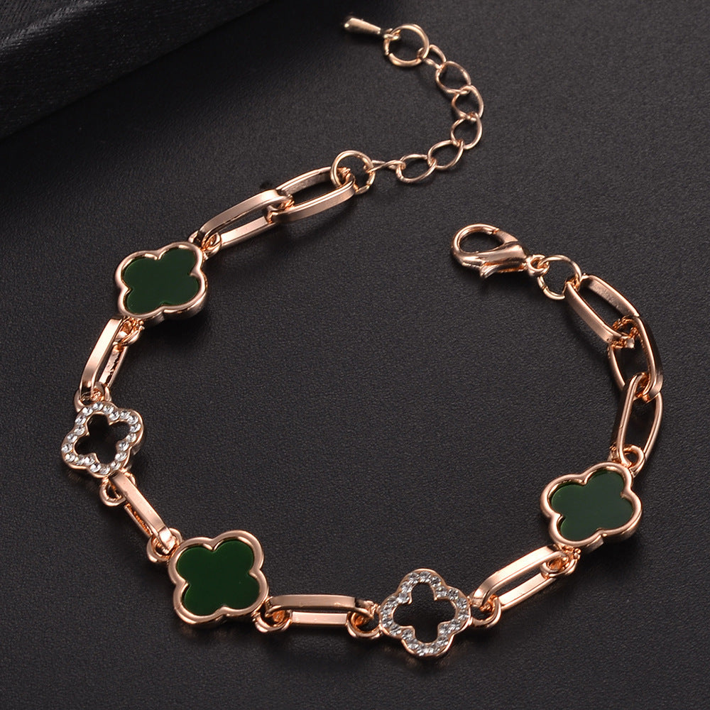 Japan And South Korea Night Market Zircon Bracelet Jewelry Yiwu Explosions Diamond Crystal Bracelet Women's Combination Wholesale Foreign Trade