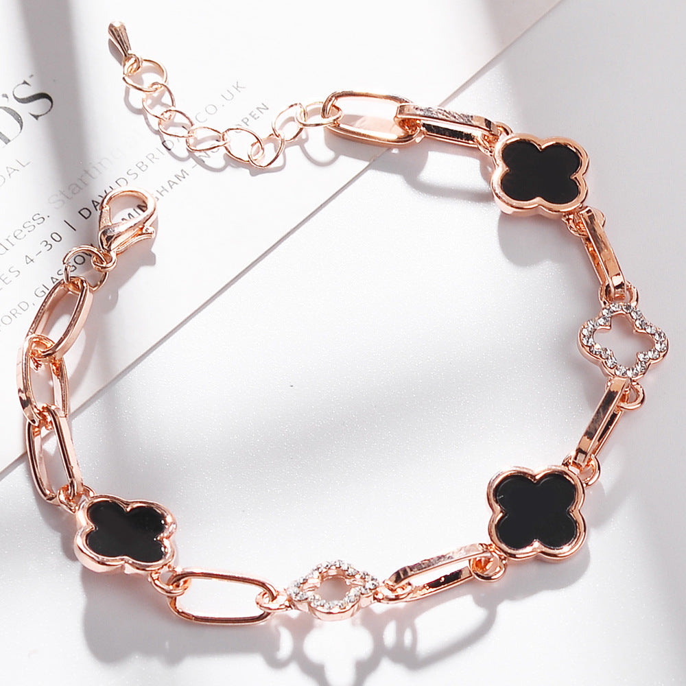 Japan And South Korea Night Market Zircon Bracelet Jewelry Yiwu Explosions Diamond Crystal Bracelet Women's Combination Wholesale Foreign Trade