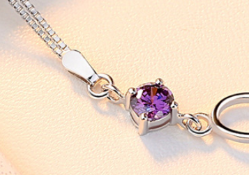 Amethyst silver bracelet