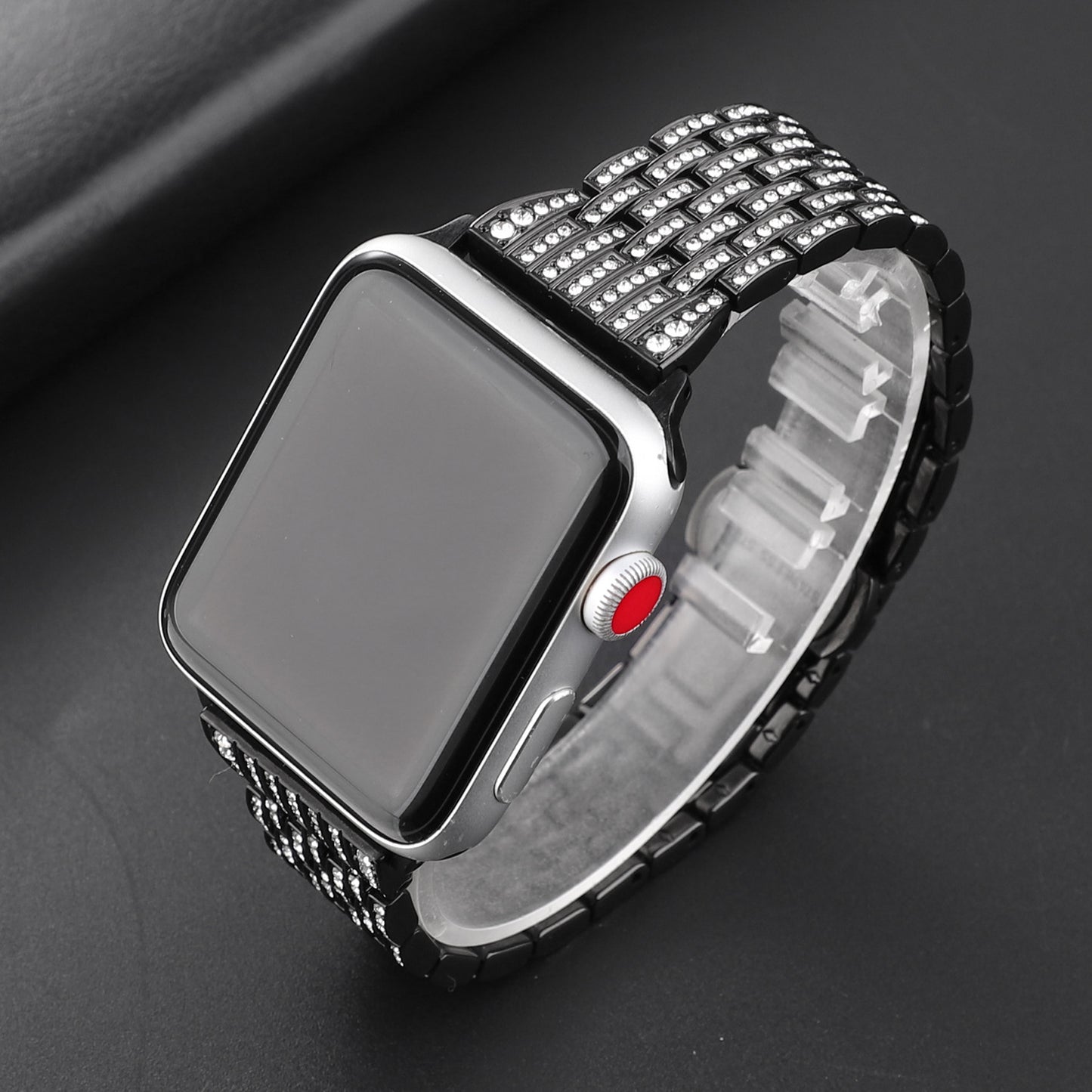 Stainless steel diamond watch strap