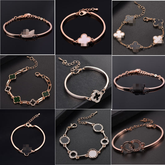 Japan And South Korea Night Market Zircon Bracelet Jewelry Yiwu Explosions Diamond Crystal Bracelet Women's Combination Wholesale Foreign Trade